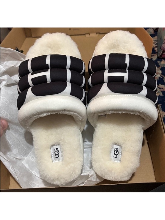 UGG Black and White Platform Slides main image 0